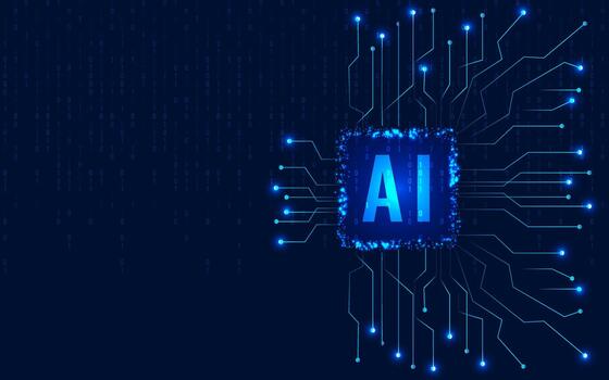 artificial inteligencia procesador. ai antecedentes con tecnología conjunto de chips artificial inteligencia y neural redes en un futurista tecnológico concepto. inteligente red digital tecnología. vector