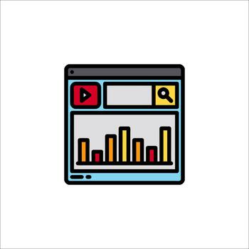 Analytics Dashboard SEO Web Analytics Icon vector