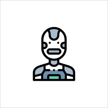 Robot Icon Futuristic Android Artificial Intelligence, cyborg vector