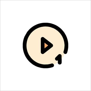Repeat Play Icon Loop Replay Button Symbol vector