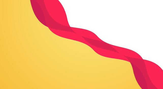 Yellow and red color wave abstract background design vector
