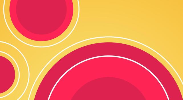 Red yellow abstract background with circles vector