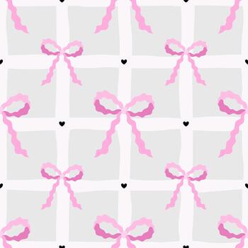 caprichoso sin costura arco modelo con minúsculo corazón. antecedentes para regalo envase, papelería, textiles, marca y Boda impresión proyectos vector