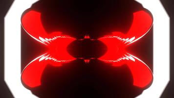 röd och vit neon psychedelic abstrakt förvandla objekt bakgrund vj slinga i 4k video