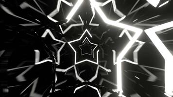 White Active Flashing Abstract Neon Tunnel Background VJ Loop in 4K video