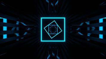 Rosa und Blau Platz Cyber Gang mit abstrakt Neon- glühen Hintergrund vj Schleife im 4k video