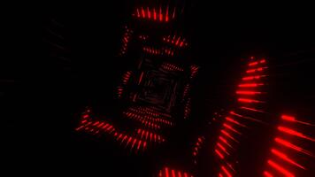 Red Neon Equalizer in Square Tunnel Background VJ Loop in 4K video