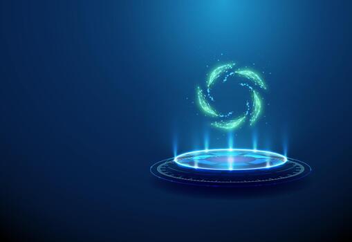 Futuristic interface with glowing design vector