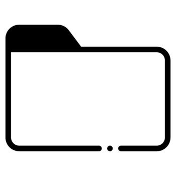 Icon solid of a Folder with Document Tab vector