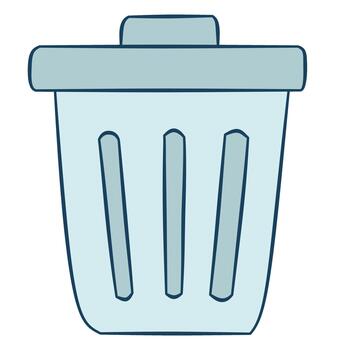 glacial basura lata basura icono gráfico elemento para Eliminar función vector