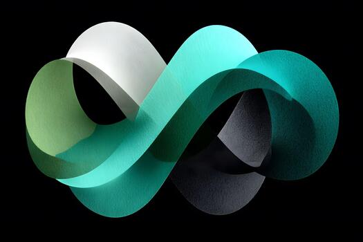 Abstract Infinity Loop Design with Gradient Colors for Modern Digital Art photo