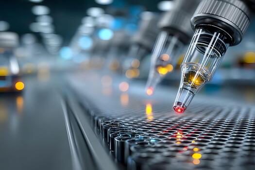 High-Tech Precision Manufacturing Process with Robotic Automation photo