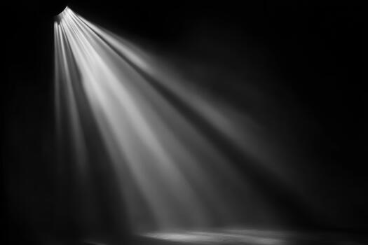 Soft light beams illuminating a dark space photo