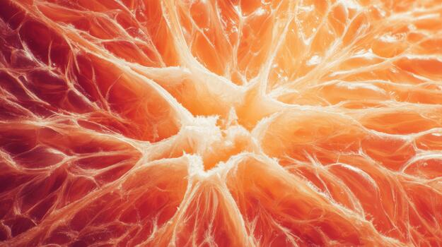 Close up view of orange fruit flesh and texture photo