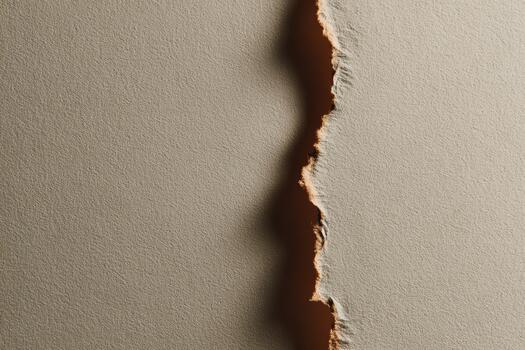 Torn paper with jagged edges revealing dark core photo