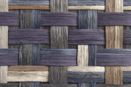 Woven textile pattern with varied colors and textures photo