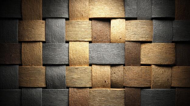 Textured woven pattern in shades of brown and gray photo