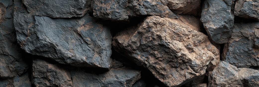 Texture of rough stones arranged in a natural pattern photo