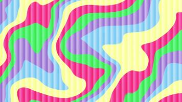 animazione fluente astratto design con ondulato strisce e ombre porta dinamico movimento per vita. video