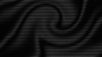 animazione nero e bianca fantasia illusione con orizzontale Linee in movimento la creazione di un' ipnotizzante visivo video
