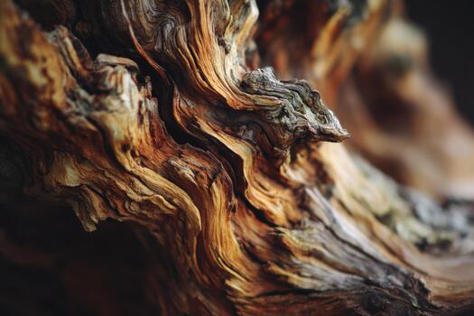 Unique textures of weathered wood from a tree trunk photo