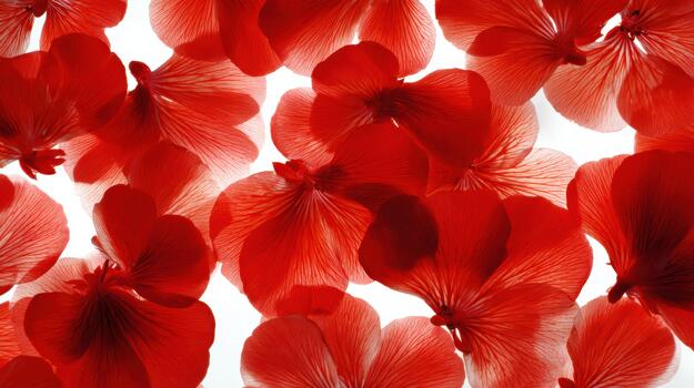 Bright red flower petals create a vibrant pattern photo