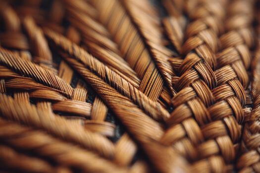 Detailed view of woven material in warm tones photo