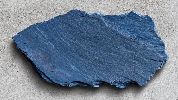 Slate stone with smooth texture and dark coloration photo
