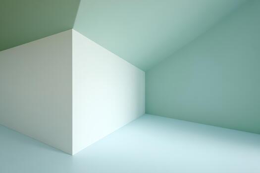 Light and shadow in a minimalist room design photo