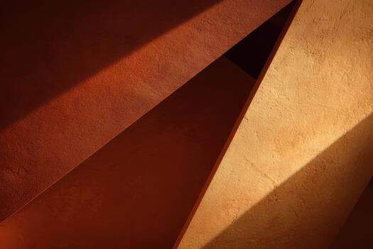 Warm tones and shadows in modern architecture photo