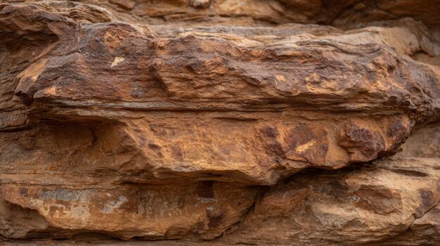 Natural rock formation with textured layers in daylight photo