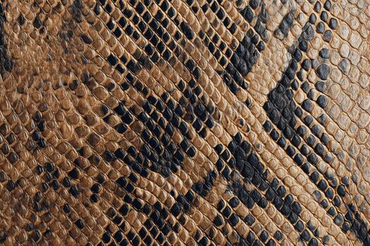 Close up view of a snake skin pattern in natural light photo