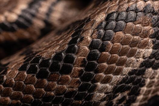Close-up view of a snake's textured scales in nature photo