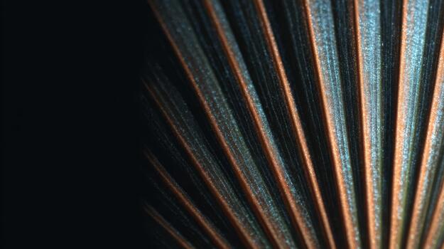 Beautifully arranged lines of an abstract object glow softly photo