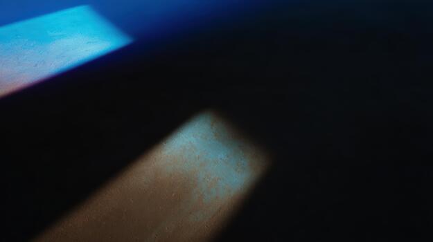 Colorful light patterns create an abstract scene at night photo