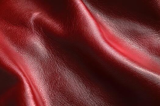 Rich textured red leather close-up showing unique patterns photo