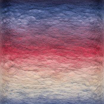 Abstract gradient of soft blues pinks and reds blending seamlessly in a textured fabric pattern photo