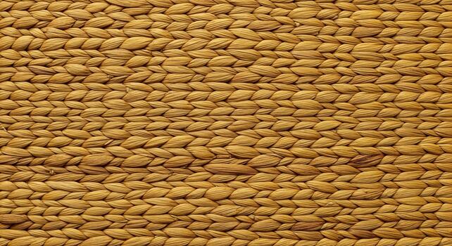 Close up of a woven textured surface with a repeating pattern of small oval shapes in warm earthy tones photo