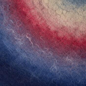 Abstract swirling texture of red white and blue fibers creating a dynamic and energetic visual pattern photo