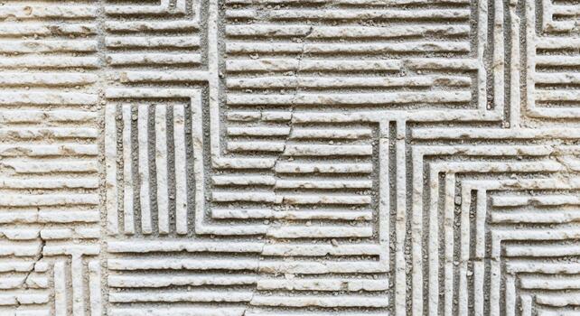 resumen geométrico texturizado antecedentes con repitiendo lineal patrones en ligero beige y gris tonos foto