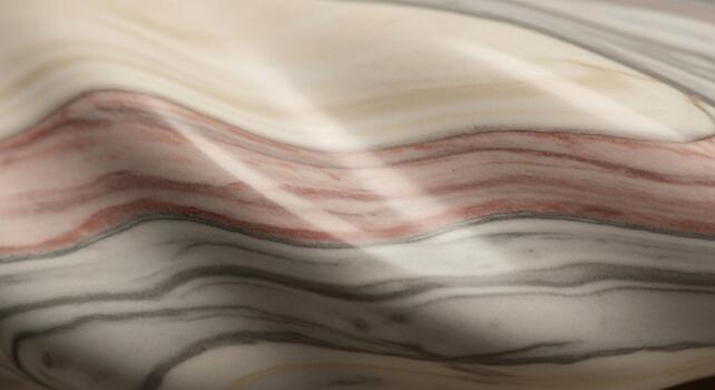 resumen fluido tela textura con suave rosado crema y gris ondulado líneas creando un amable orgánico modelo foto