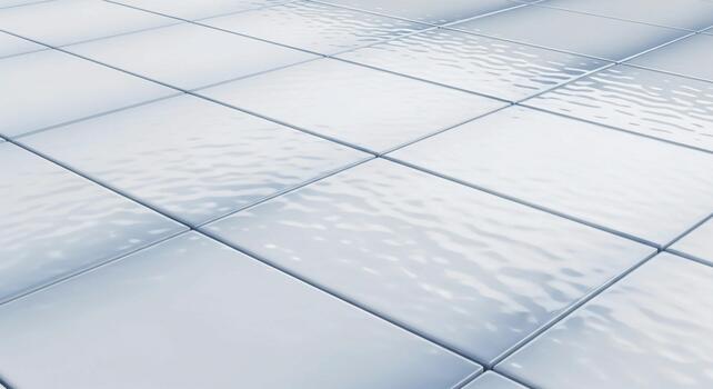 Abstract geometric pattern of light reflecting on a tiled surface with subtle ripples and shadows creating a modern clean aesthetic photo