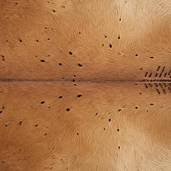 Abstract close up of a textured surface with dark speckles and a subtle reflection of an arrow like pattern photo