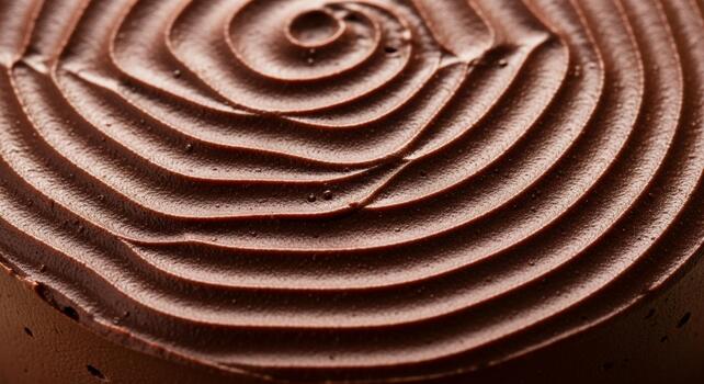 Close up of concentric wavy lines etched into a textured brown surface creating a hypnotic abstract pattern photo