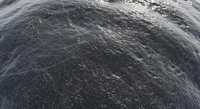 Close up abstract texture of dark gray and black fuzzy fibers with subtle shimmering highlights photo