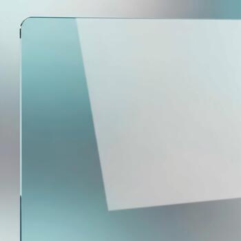 Abstract close up of a frosted glass surface with a subtle gradient and soft light creating a serene and minimalist aesthetic photo