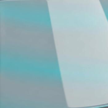 Abstract geometric composition with soft gradients of cool blue and white creating a serene and minimalist visual experience photo