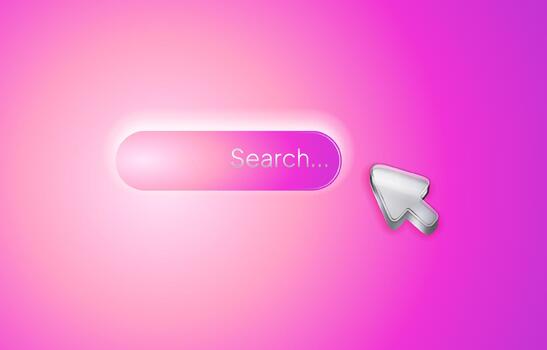 button with Click Here text centered on a pink background vector