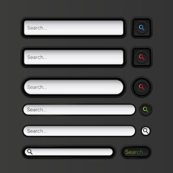 search box design templates vector