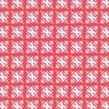 Geometric Seamless Pattern Soft Red Dark Red Line Abstract Line Art Background vector